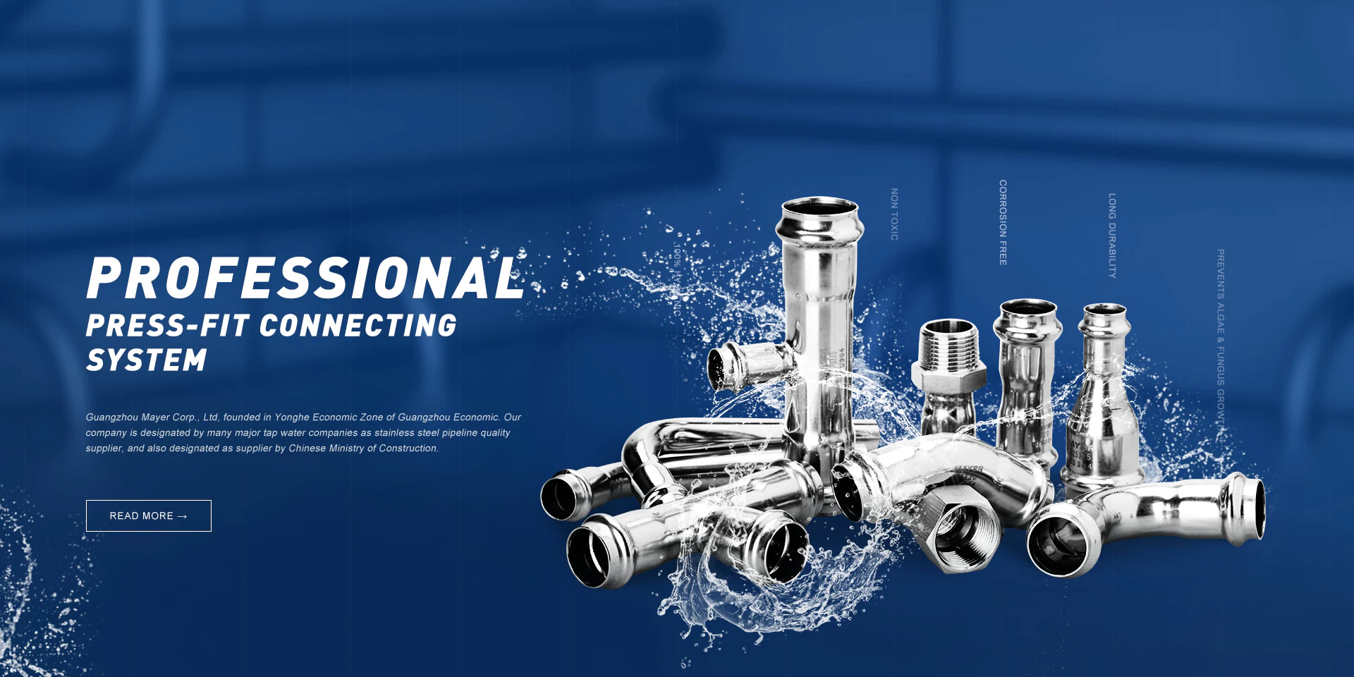 Elbow, coupling, tee, cross, end cap, press fittings for gas pipeline, grooved fittings, press fitting tools and parts, stainless steel pipe