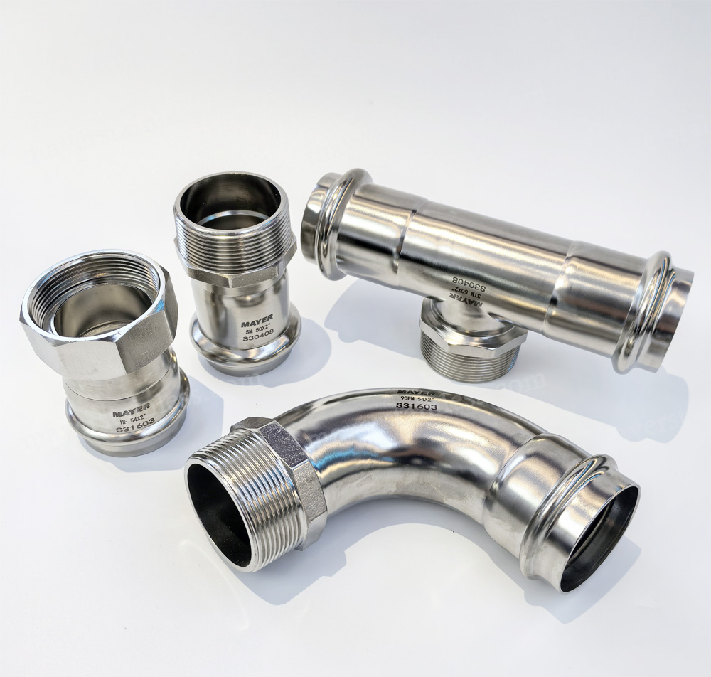 Sanitary 304/316l Stainless Steel Tube Fittings Manufacturer in China for Construction Water Supply
