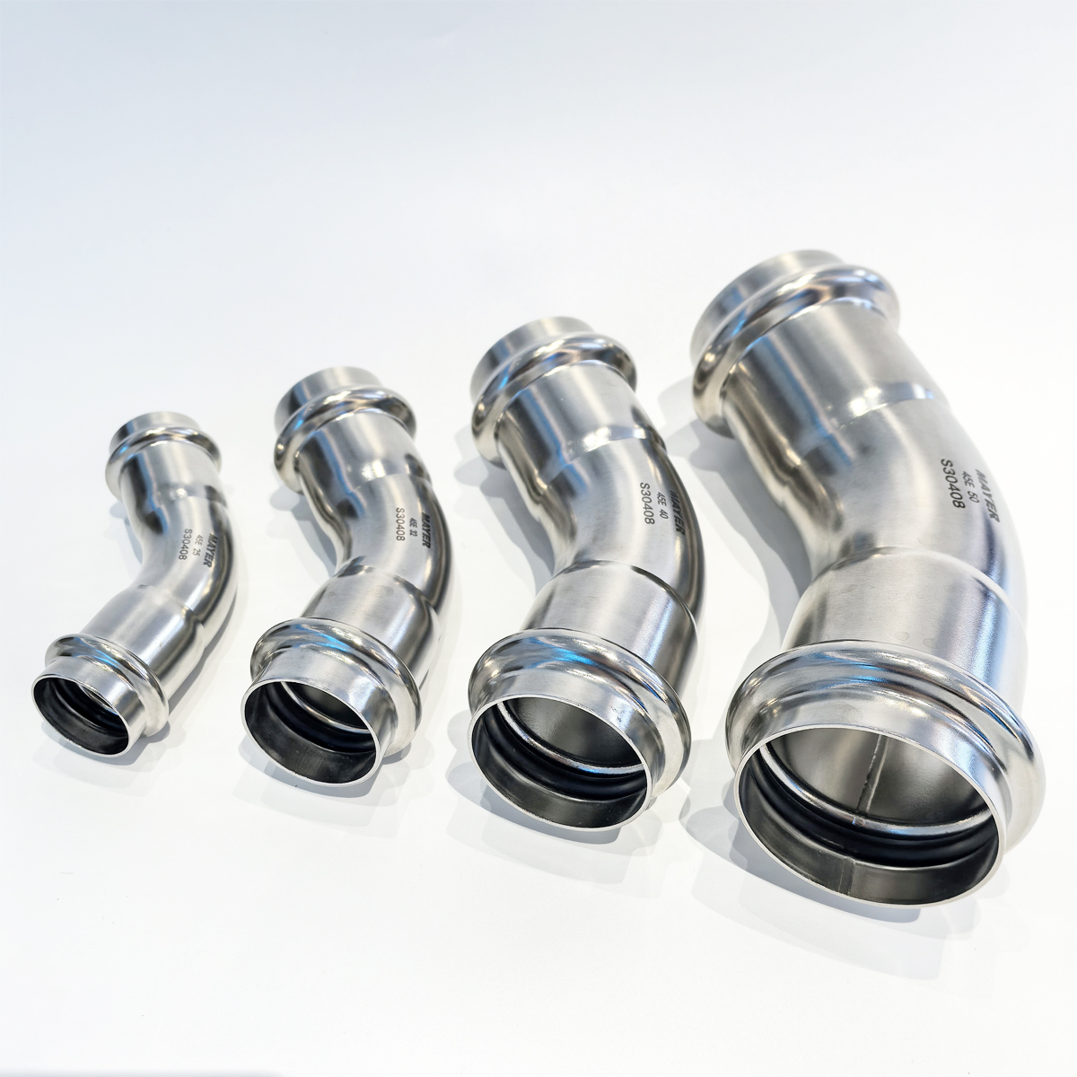 45 Degree Elbow Stainless Steel Fitting Supplier in China for Water Gas Supply