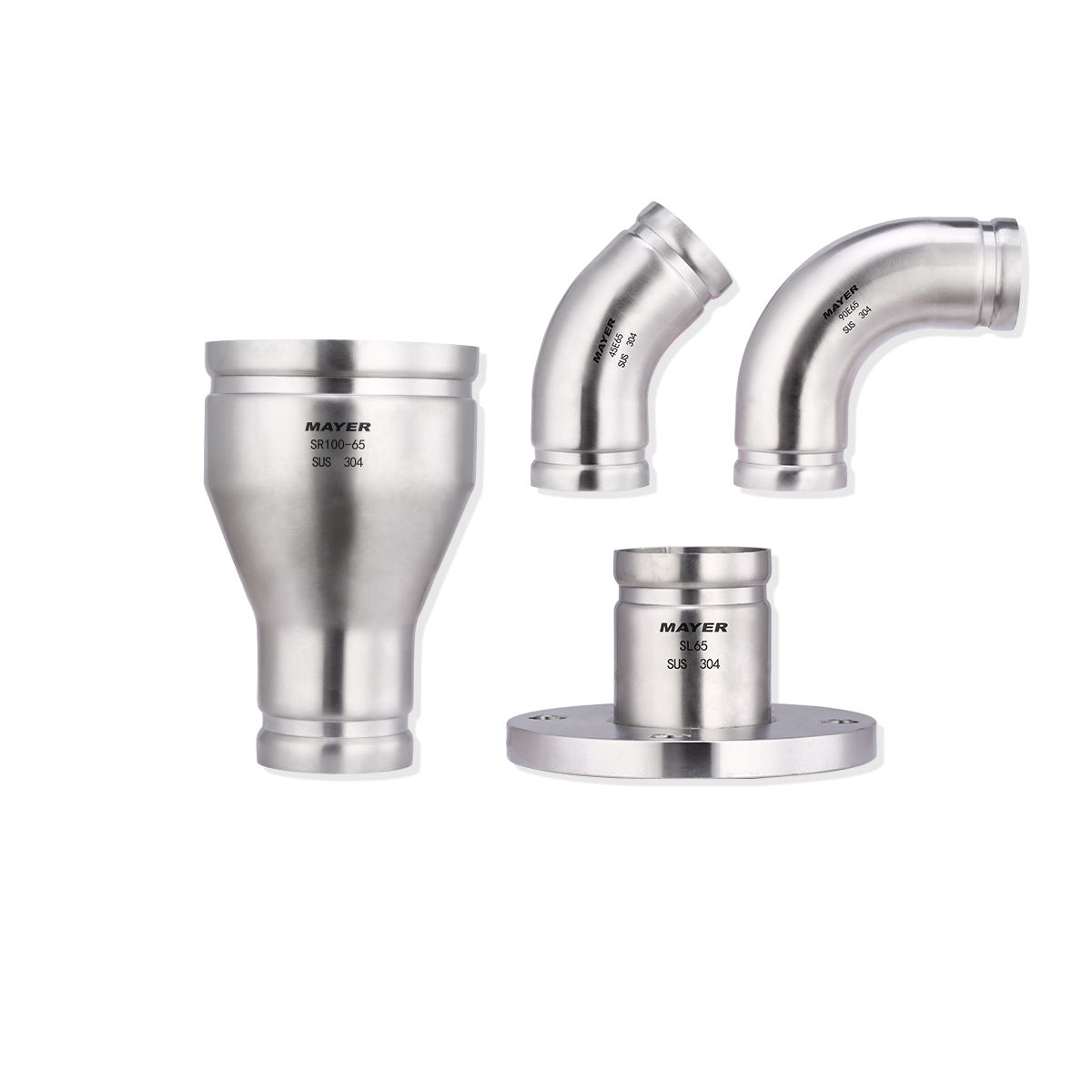 MAYER Stainless Steel Elbow Flange Reducing Coupling SS Groove Fitting Manufacturer GB EN Standard