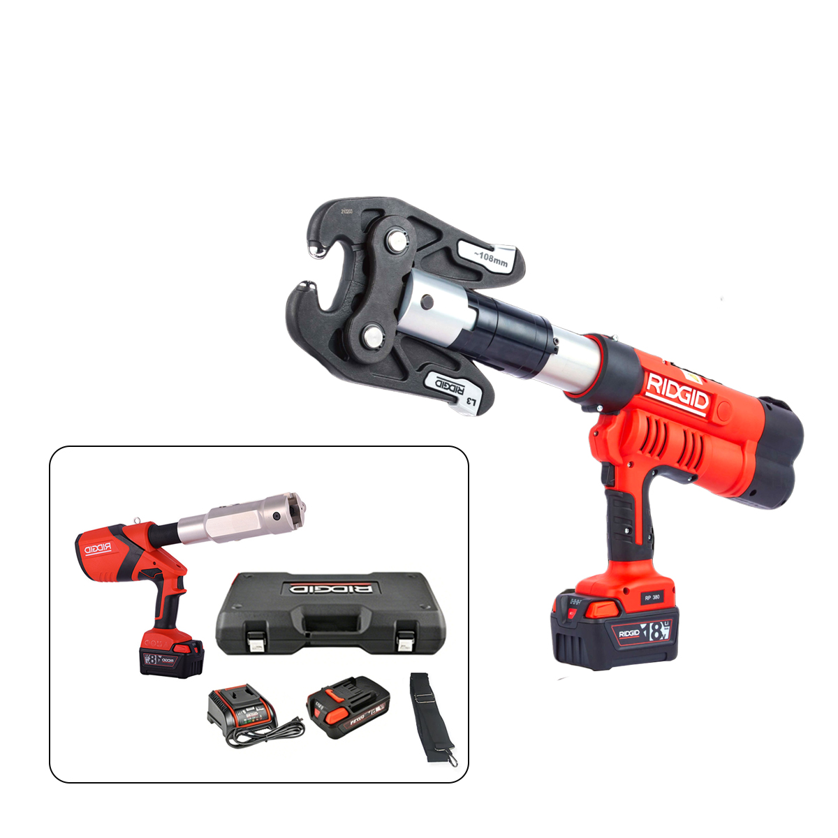 RIDGID RP680 Electric Hydraulic Crimping Tool Crimping OD76.1 ~ 108mm Pipe Fittings