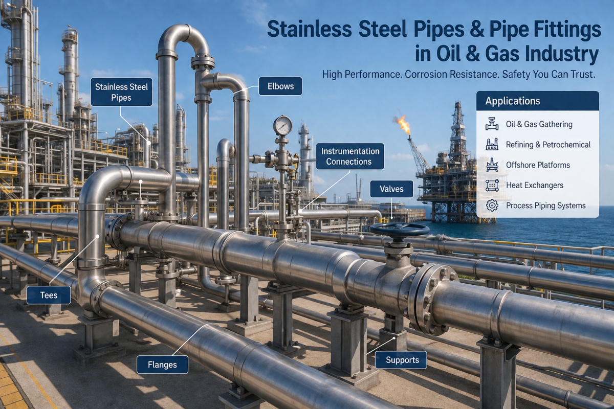304/316L Stainless Steel Pipes and Fittings for Industrial Applications